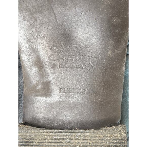 Santana Canada VTG Black Leather Sherpa Lined Boots Mid Calf Winter Biker 8.5 - Picture 8 of 14